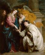 Anthony Van Dyck Mystische Verlobung des Seligen Hermann Joseph mit Maria oil painting reproduction